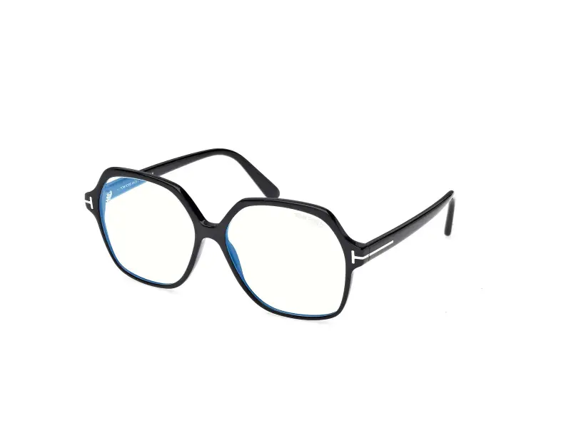 Donna FT6062-B 001 Montature da vista Acetato Nero Geometrica Normale
