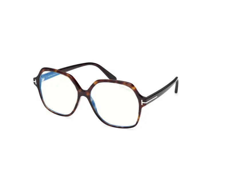 Donna FT6062-B 052 Montature da vista Acetato Havana Geometrica Normale