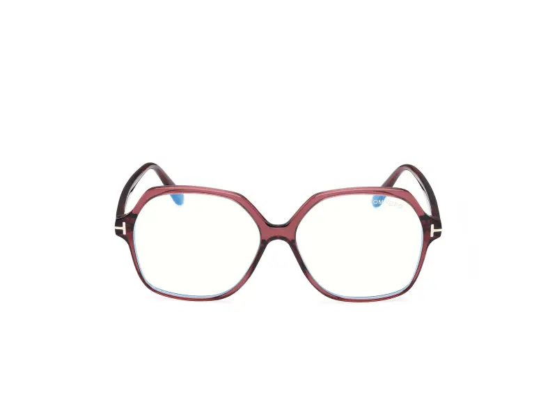 Donna FT6062-B 071 Montature da vista Acetato Bordeaux Geometrica Normale miniatura 2