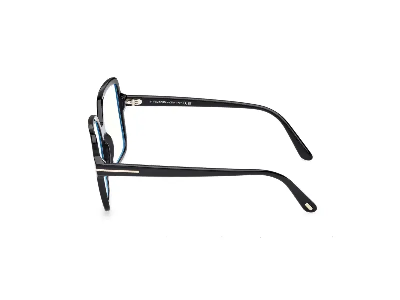 Donna FT6063-B 001 Montature da vista Acetato Nero Squadrata Normale miniatura 3