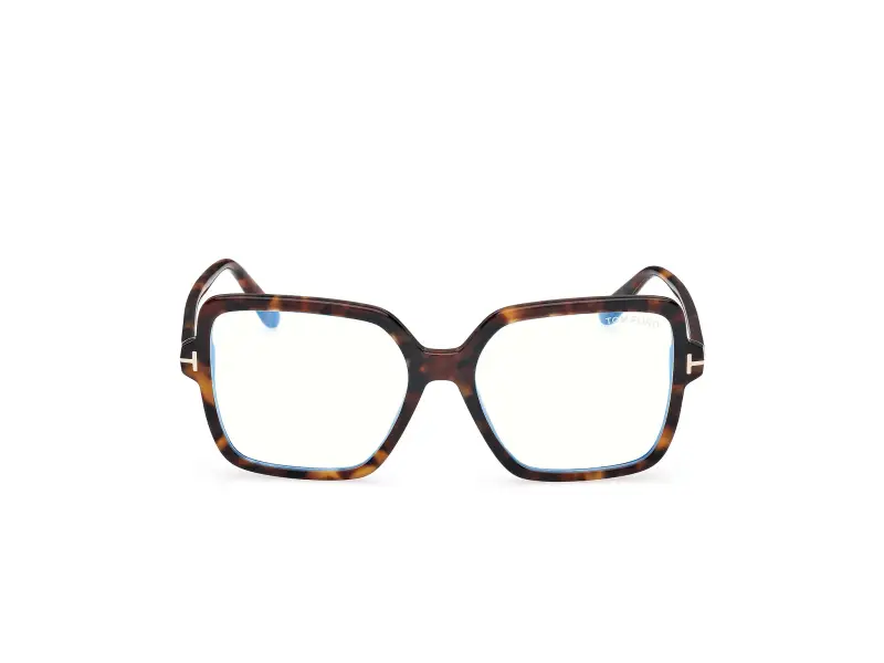 Donna FT6063-B 052 Montature da vista Acetato Havana Squadrata Normale miniatura 2