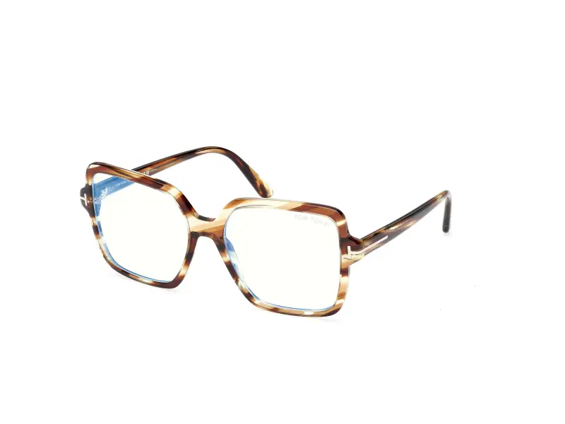Donna FT6063-B 055 Montature da vista Acetato Havana Squadrata Normale
