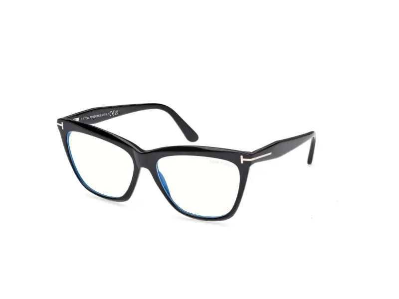 Donna FT6064-B 001 Montature da vista Acetato Nero Cat Eye Normale