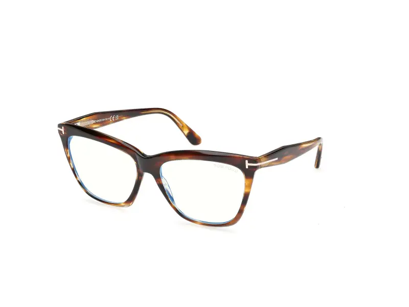 Donna FT6064-B 055 Montature da vista Acetato Havana Cat Eye Normale
