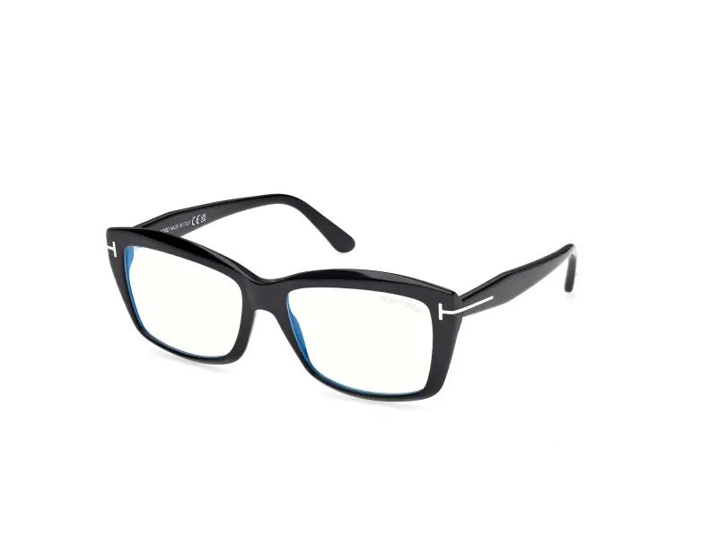 Donna FT6065-B 001 Montature da vista Acetato Nero Squadrata Normale