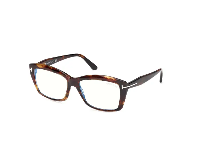 Donna FT6065-B 055 Montature da vista Acetato Havana Squadrata Normale