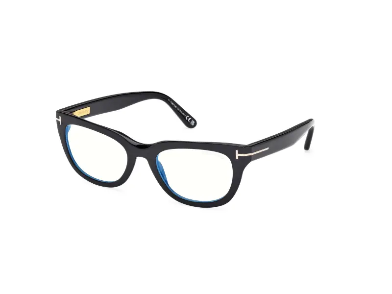 Donna FT6066-B 001 Montature da vista Acetato Nero Squadrata Normale