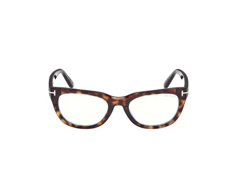 Donna FT6066-B 052 Montature da vista Acetato Havana Squadrata Normale miniatura 2