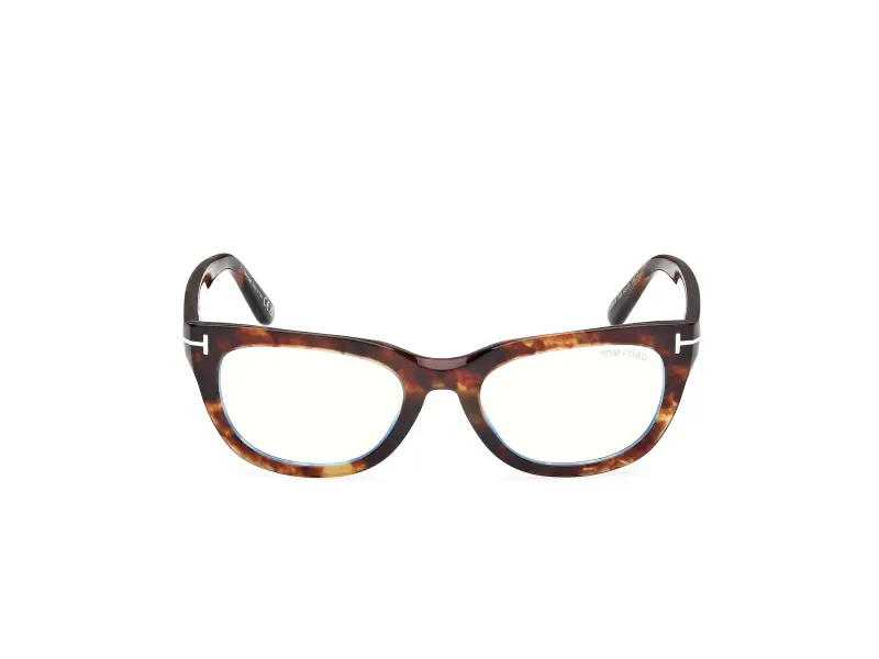 Donna FT6066-B 055 Montature da vista Acetato Havana Squadrata Normale miniatura 2