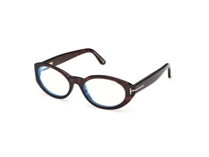Donna FT6067-B 052 Montature da vista Acetato Havana Rotonda Normale