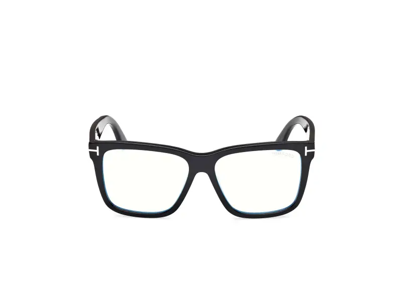 Donna FT6069-B 001 Montature da vista Acetato Nero Fumo Squadrata Normale miniatura 2