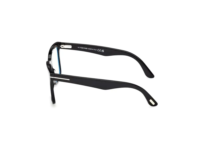 Donna FT6069-B 001 Montature da vista Acetato Nero Fumo Squadrata Normale miniatura 3