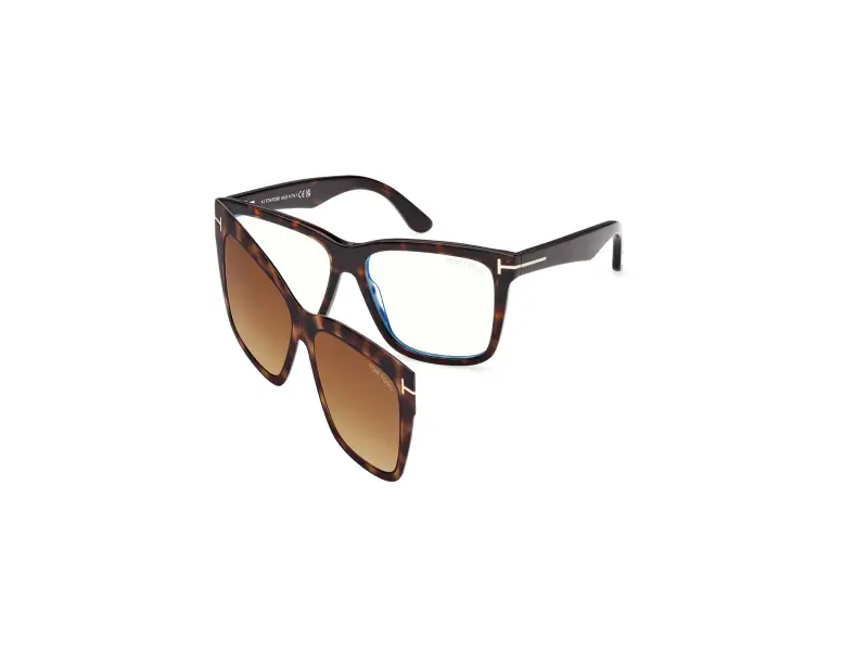 Donna FT6069-B 052 Montature da vista Acetato Havana Marrone Squadrata Normale