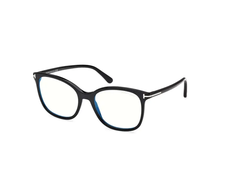 Donna FT6089-B 001 Montature da vista Acetato Nero Squadrata Normale