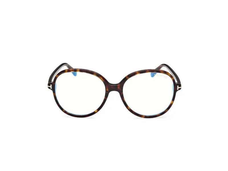 Donna FT6090-B 052 Montature da vista Acetato Havana Rotonda Normale miniatura 2