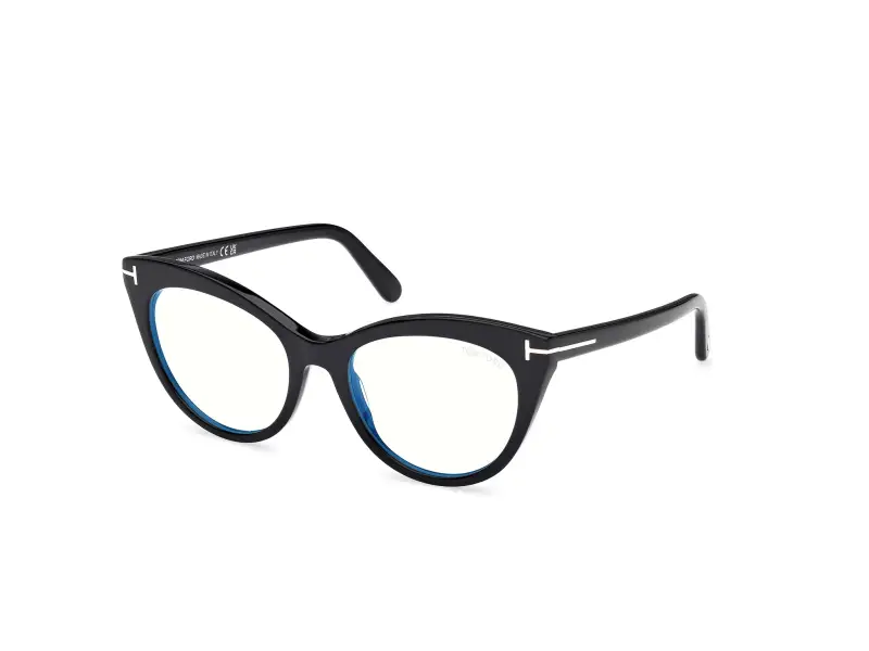 Donna FT6091-B 001 Montature da vista Acetato Nero Cat Eye Normale