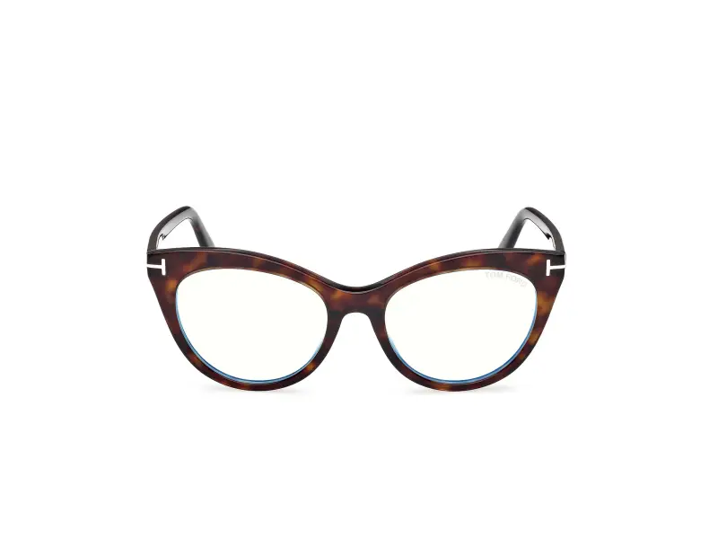 Donna FT6091-B 052 Montature da vista Acetato Havana Cat Eye Normale miniatura 2