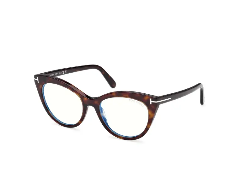 Donna FT6091-B 052 Montature da vista Acetato Havana Cat Eye Normale