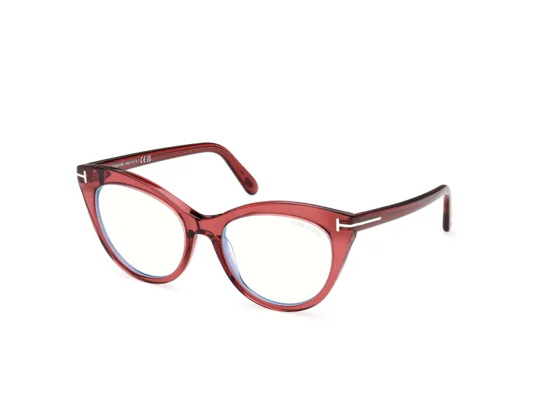 Donna FT6091-B 069 Montature da vista Acetato Bordeaux Cat Eye Normale