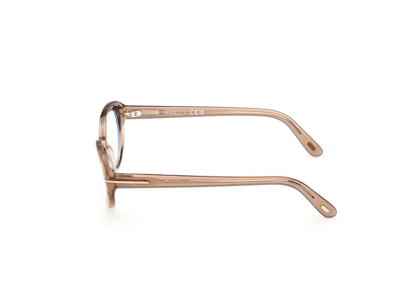 Donna FT6092-B 045 Montature da vista Acetato Marrone Rotonda Normale miniatura 3