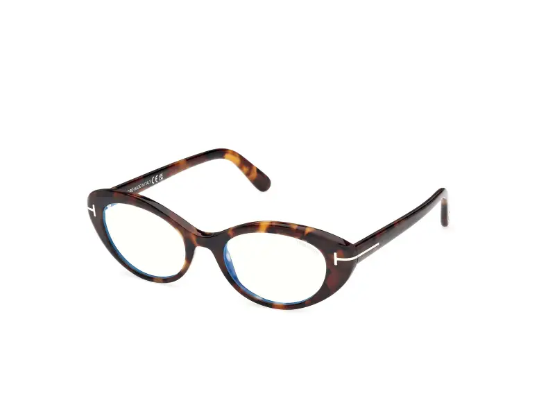 Donna FT6092-B 052 Montature da vista Acetato Havana Rotonda Normale