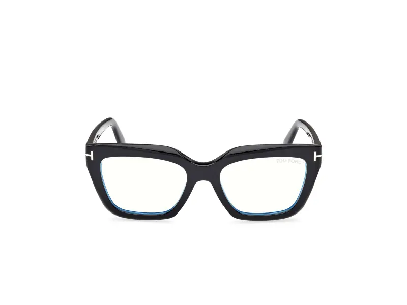 Donna FT6093-B 001 Montature da vista Acetato Nero Cat Eye Normale miniatura 2