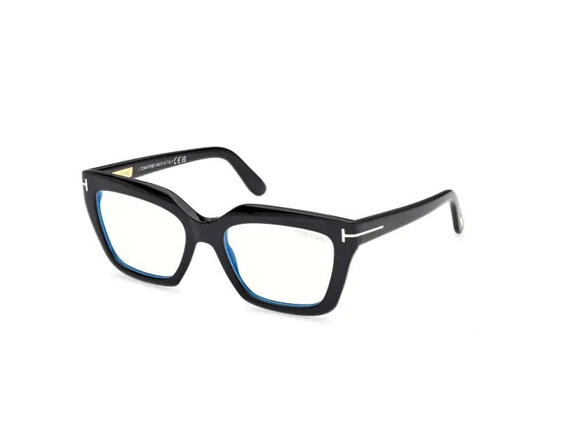 Donna FT6093-B 001 Montature da vista Acetato Nero Cat Eye Normale