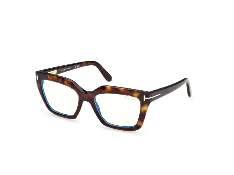 Donna FT6093-B 052 Montature da vista Acetato Havana Cat Eye Normale