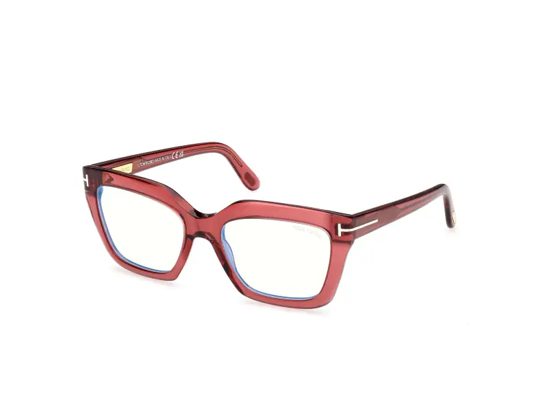 Donna FT6093-B 069 Montature da vista Acetato Bordeaux Cat Eye Normale
