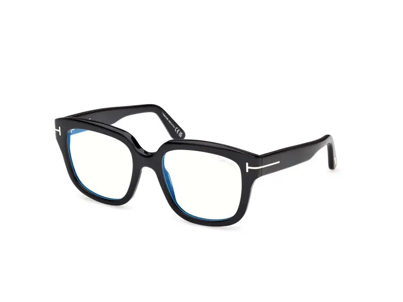 Donna FT6094-B 001 Montature da vista Acetato Nero Squadrata Normale