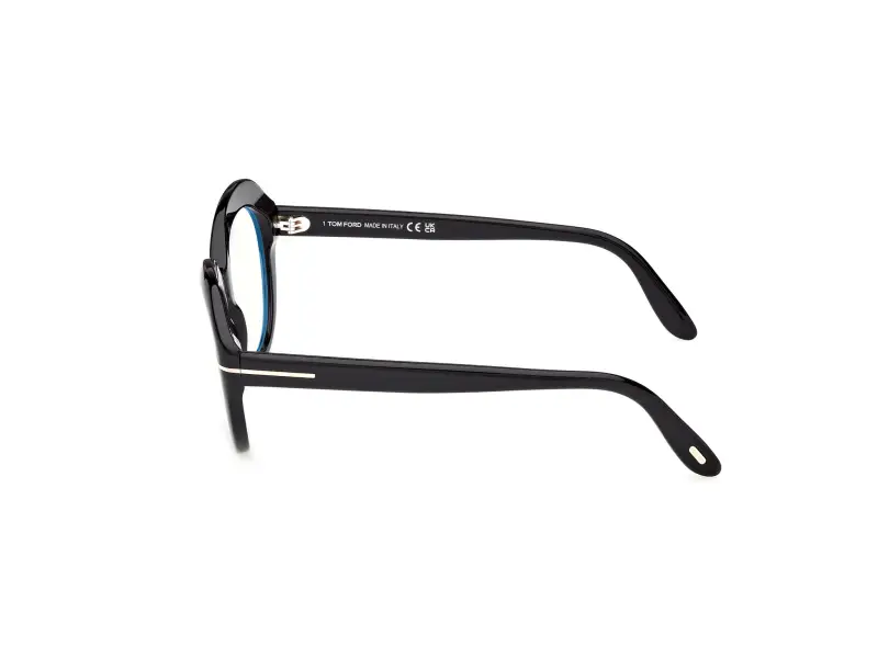 Donna FT6095-B 001 Montature da vista Acetato Nero Rotonda Normale miniatura 3