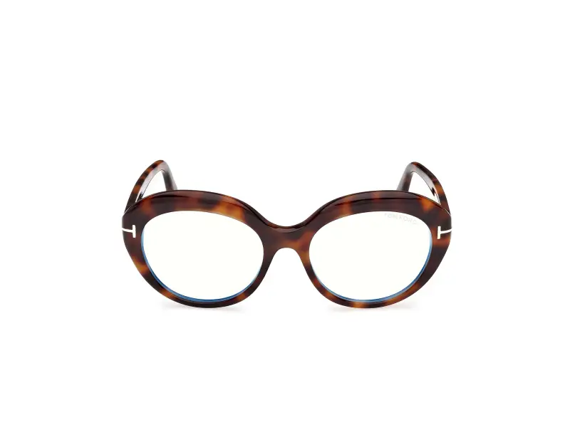 Donna FT6095-B 053 Montature da vista Acetato Havana Rotonda Normale miniatura 2