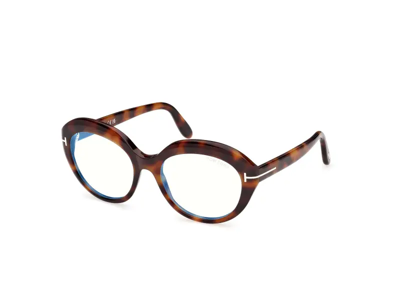 Donna FT6095-B 053 Montature da vista Acetato Havana Rotonda Normale