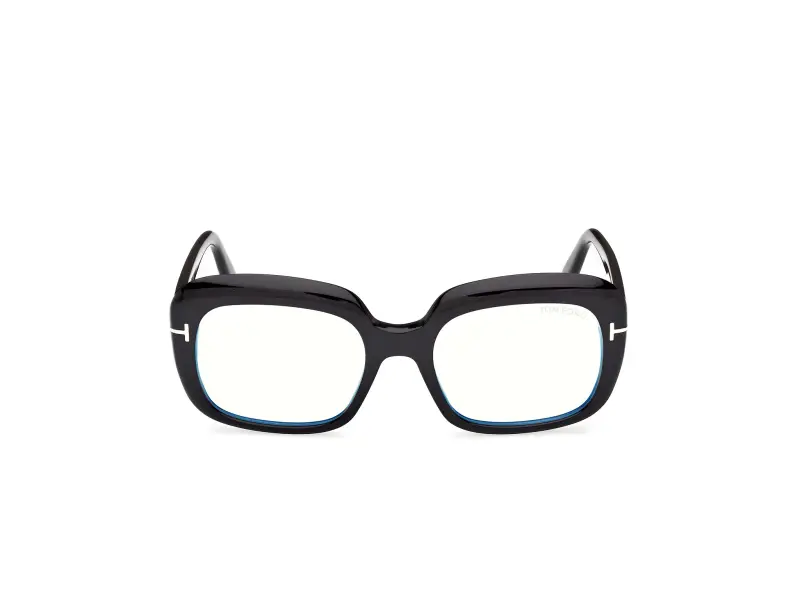 Donna FT6096-B 001 Montature da vista Acetato Nero Squadrata Normale miniatura 2