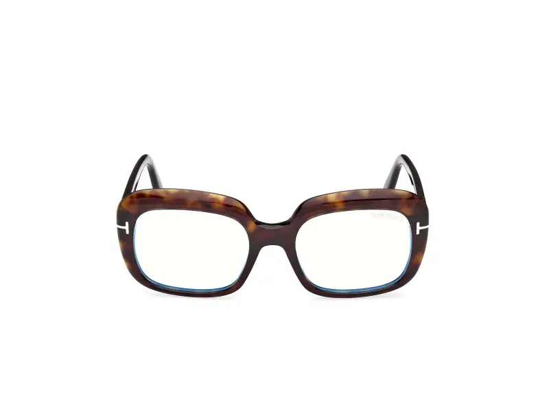 Donna FT6096-B 052 Montature da vista Acetato Havana Squadrata Normale miniatura 2