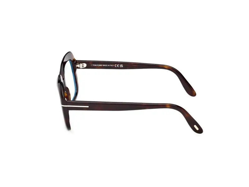 Donna FT6096-B 052 Montature da vista Acetato Havana Squadrata Normale miniatura 3