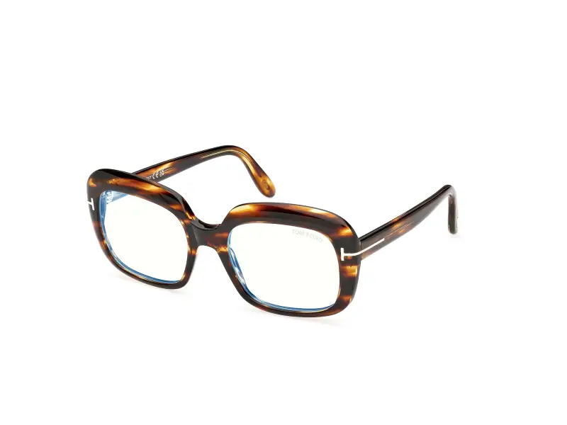 Donna FT6096-B 055 Montature da vista Acetato Havana Squadrata Normale
