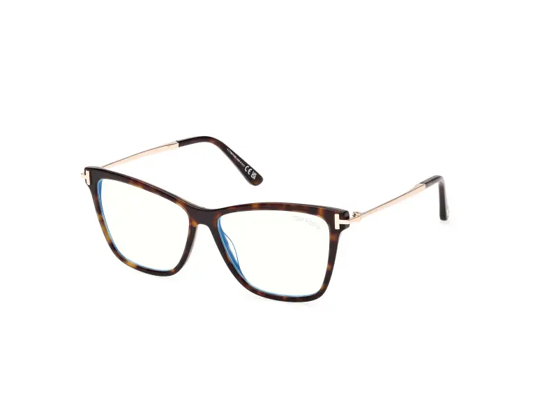 Donna FT6097-B 052 Montature da vista Acetato Havana Farfalla Normale