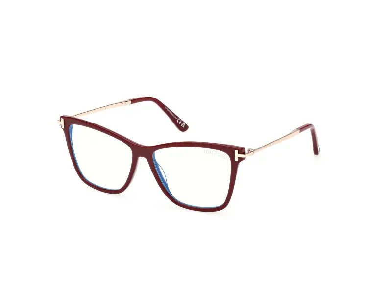 Donna FT6097-B 069 Montature da vista Acetato Bordeaux Farfalla Normale