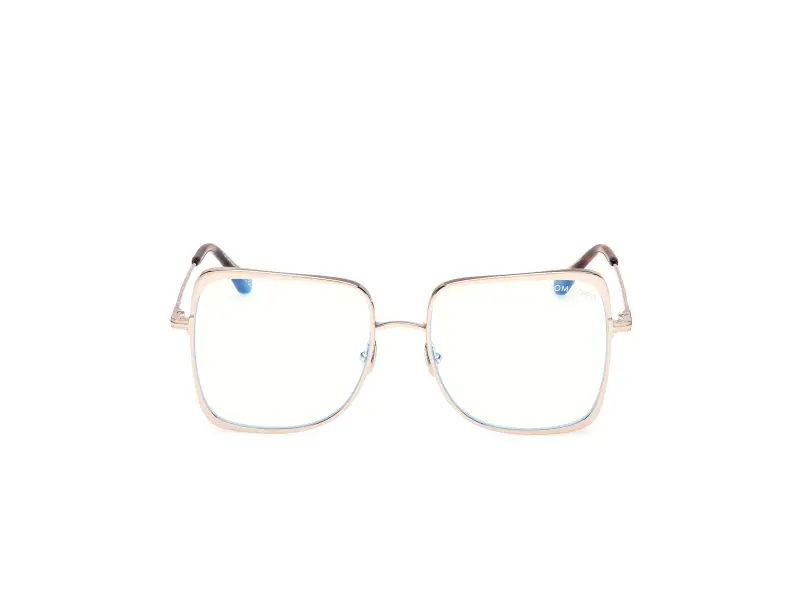 Donna FT6098-B 028 Montature da vista Titanio Oro Geometrica Normale miniatura 2