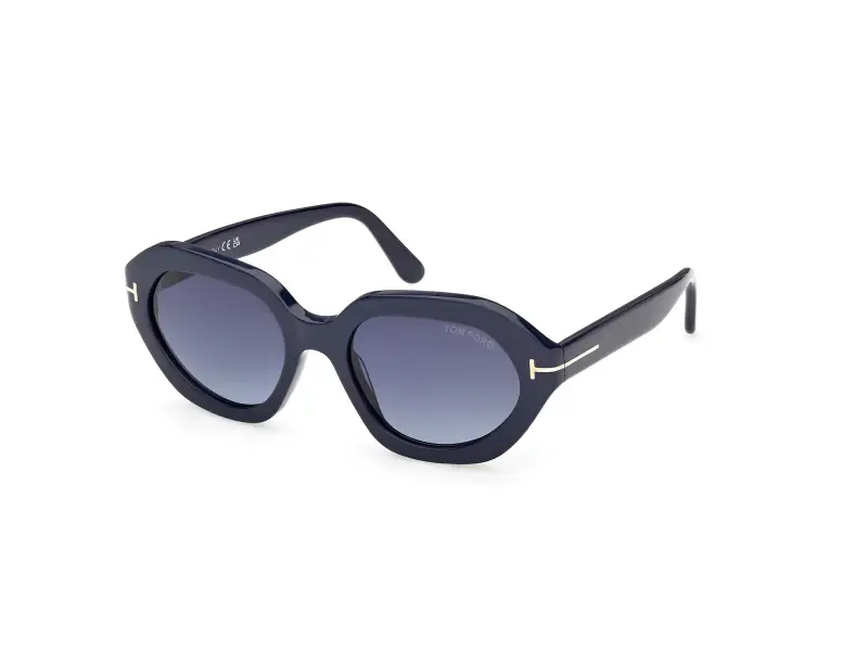 Donna TOM FORD FT1341 MERYL-02 90W Occhiali da sole Acetato Blu Blu Geometrica Normale