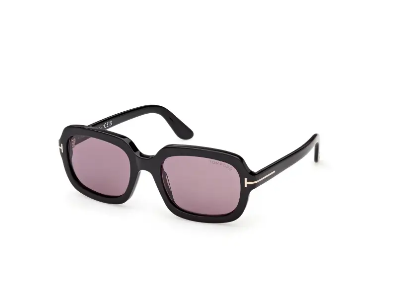 Donna TOM FORD FT1342 LANA-02 01Y Occhiali da sole Acetato Nero Viola Squadrata Normale