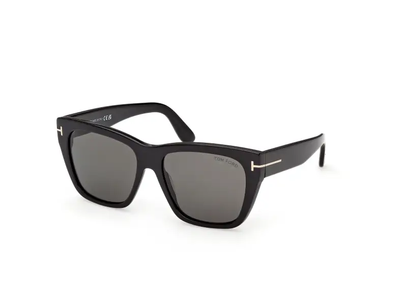 Donna TOM FORD FT1343 FLYNN-02 01D Occhiali da sole Acetato Nero Fumo Farfalla Polarizzata