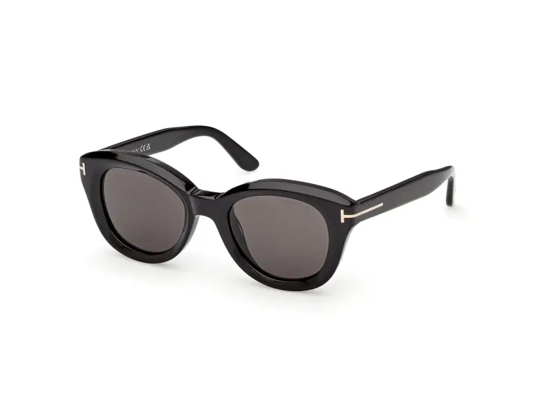 Donna TOM FORD FT1344 NIKA-02 01A Occhiali da sole Acetato Nero Fumo Rotonda Normale