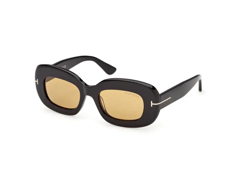 Donna TOM FORD FT1345 ISLAY-02 01E Occhiali da sole Acetato Nero Giallo Squadrata Normale