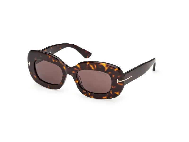 Donna TOM FORD FT1345 ISLAY-02 52E Occhiali da sole Acetato Havana Marrone Squadrata Normale