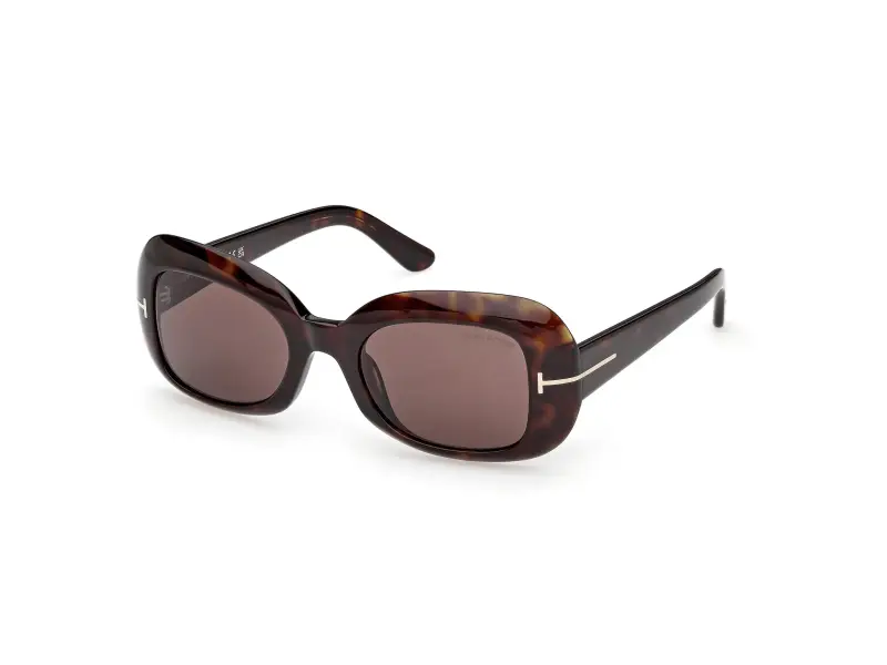 Donna TOM FORD FT1347 PALOMA-02 52E Occhiali da sole Acetato Havana Marrone Squadrata Normale