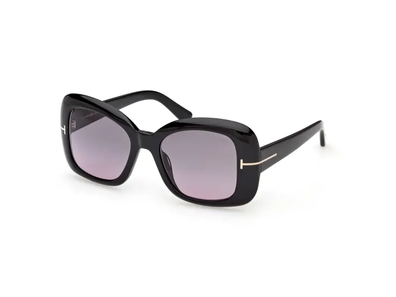 Donna TOM FORD FT1348 SANDRA-02 01B Occhiali da sole Acetato Nero Fumo Squadrata Normale