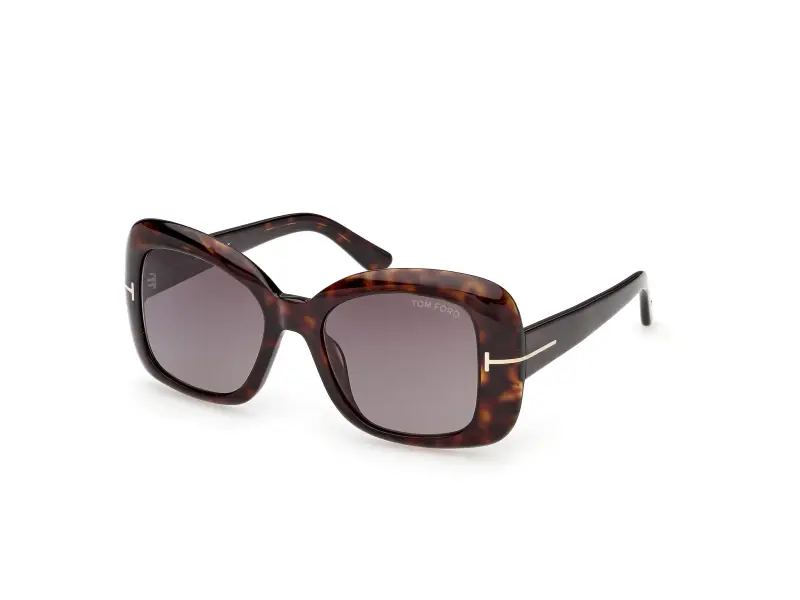 Donna TOM FORD FT1348 SANDRA-02 52K Occhiali da sole Acetato Havana Roviex Squadrata Normale