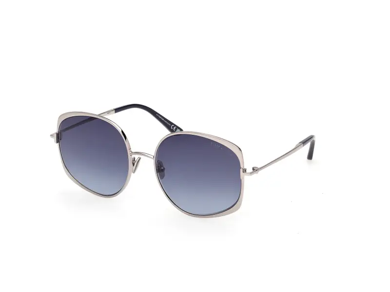 Donna TOM FORD FT1349 ABBEY-02 14W Occhiali da sole Metallo Grigio Blu Rotonda Normale